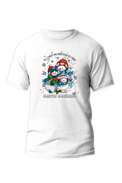 All I want for Christmas is a cure - Snow People - Unisex Christmas T-Shirt