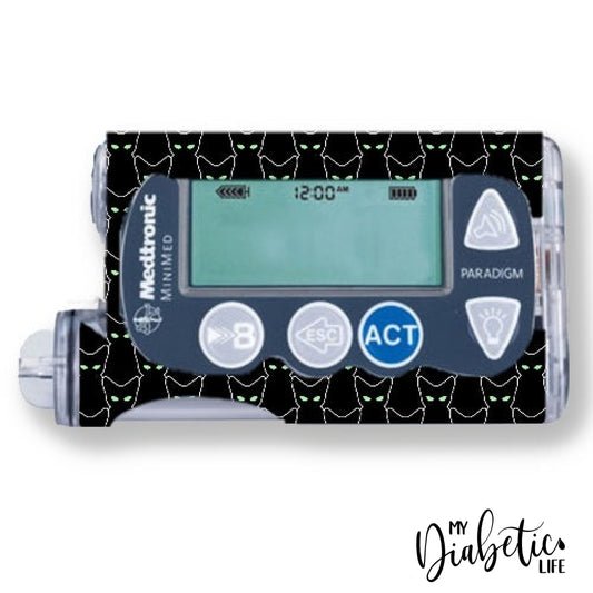 Black Cats - Medtronic Paradigm Series 7 Skin And Decal Insulin Pump Sticker