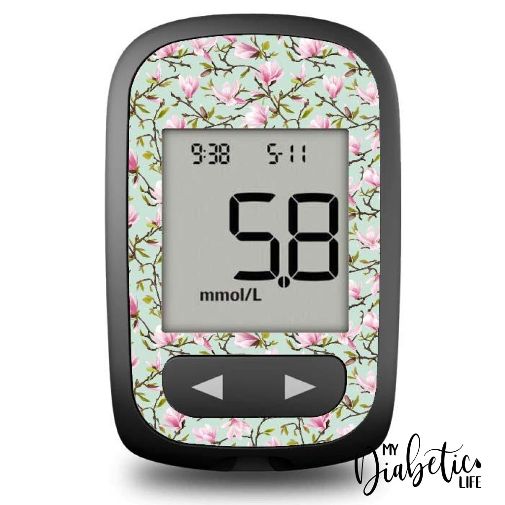 Blossoms - Accu-Chek Guide Me Peel Skin And Decal Glucose Meter Sticker