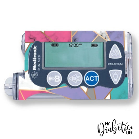 Colour Blocking - Medtronic Paradigm Series 7 Skin And Decal Insulin Pump Sticker