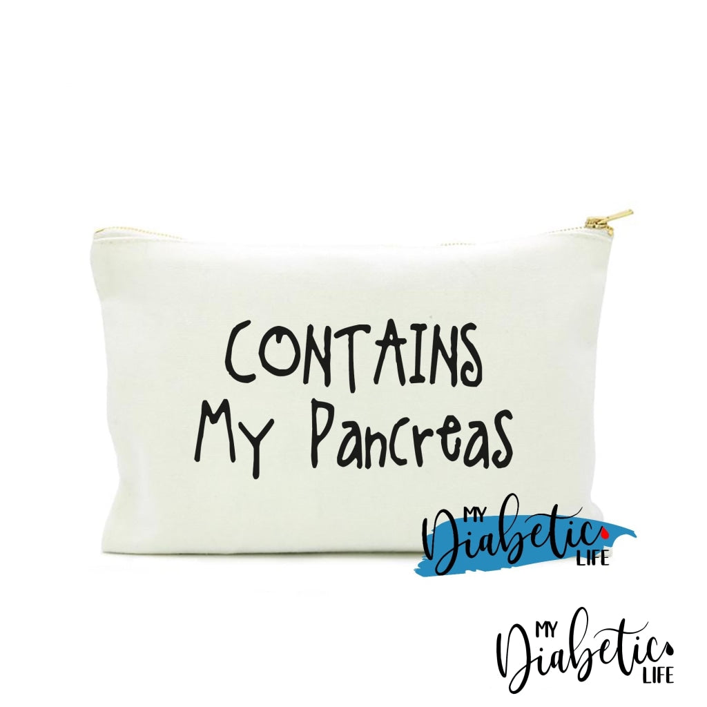 Contains - My Pancreas Diabetes Carry Bag Diabetic Accessories Storage For Medication Natural /