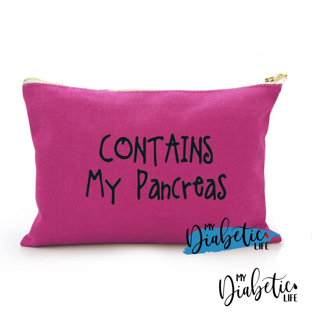Contains - My Pancreas Carry All Storage Bag Dark Pink Storage Bags