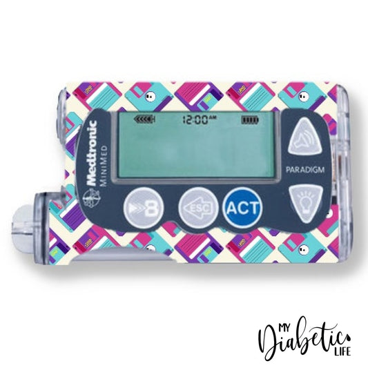 Floppy Disk - Medtronic Paradigm Series 7 Skin And Decal Insulin Pump Sticker
