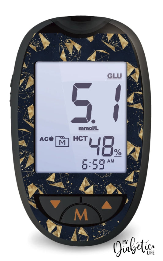 Geode Gold Dust - Glucokey Connect Peel Skin And Decal Glucose Meter Sticker