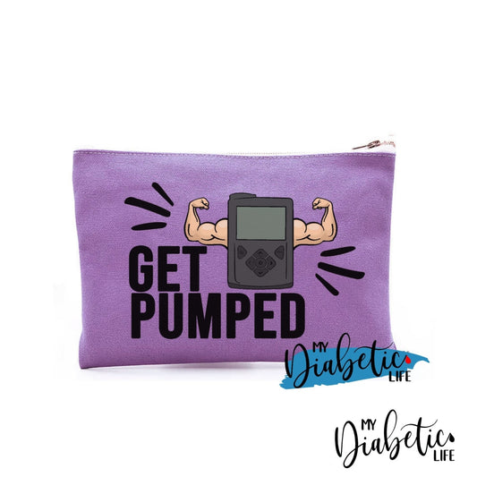 Get Pumped - Diabetes Carry Bag Diabetic Accessories Storage For Medication Purple Storage Bags