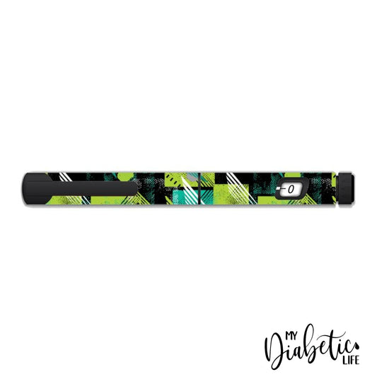 Green Grunge -  Novopen 4, Novopen5, Novopen Echo Peel, skin and Decal, Insulin pen sticker Cover - MyDiabeticLife