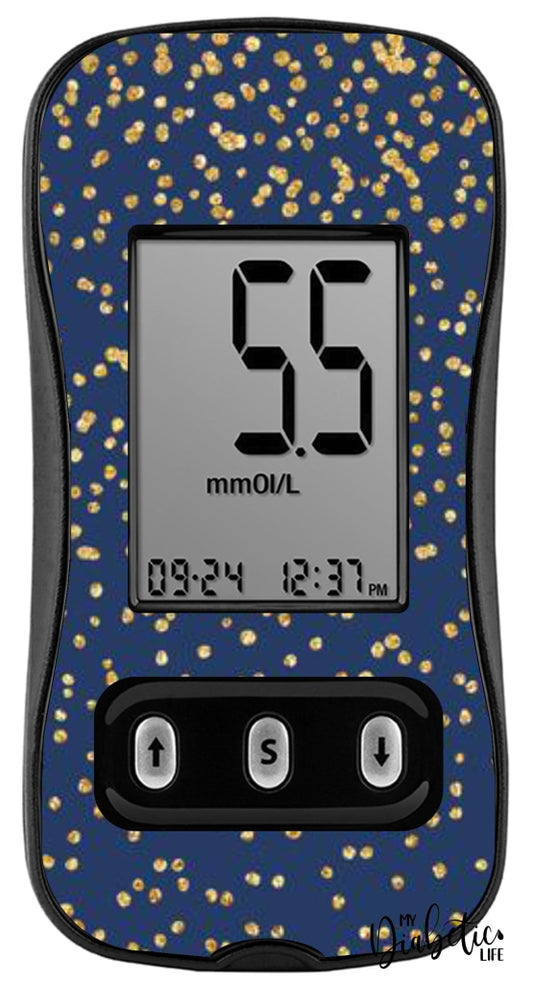 Midnight Stars - Caresens N, skin and Decal, glucose meter sticker - MyDiabeticLife