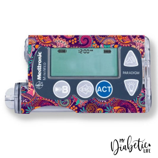 Paisley - Medtronic Paradigm Series 7 Skin And Decal Insulin Pump Sticker