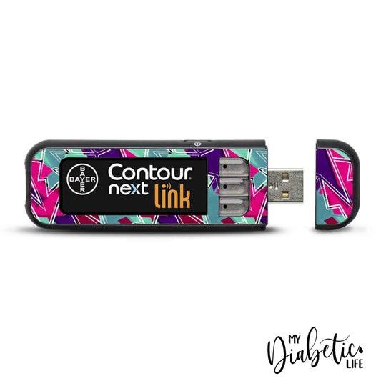 Squiggly Squigg - Contour Next Link Usb Peel Skin And Decal Glucose Meter Sticker