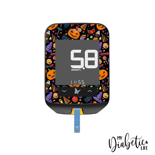 Trick Or Treat - Freestyle Optium Neo Peel Skin And Decal Glucose Meter Sticker Freestyle