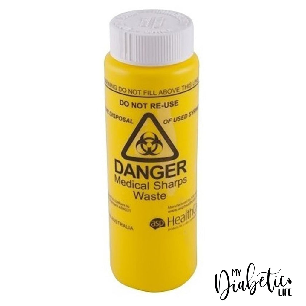 250Ml Personal Sharps Container - Screw Top With Child Lock Disposal