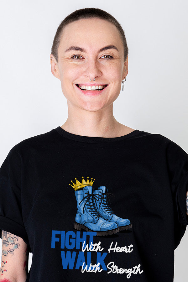 Fight with Heart, Walk with Strength - Unisex T-Shirt