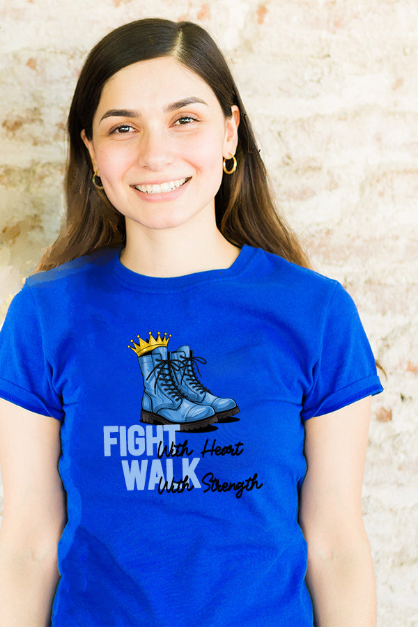 Fight with Heart, Walk with Strength - Unisex T-Shirt