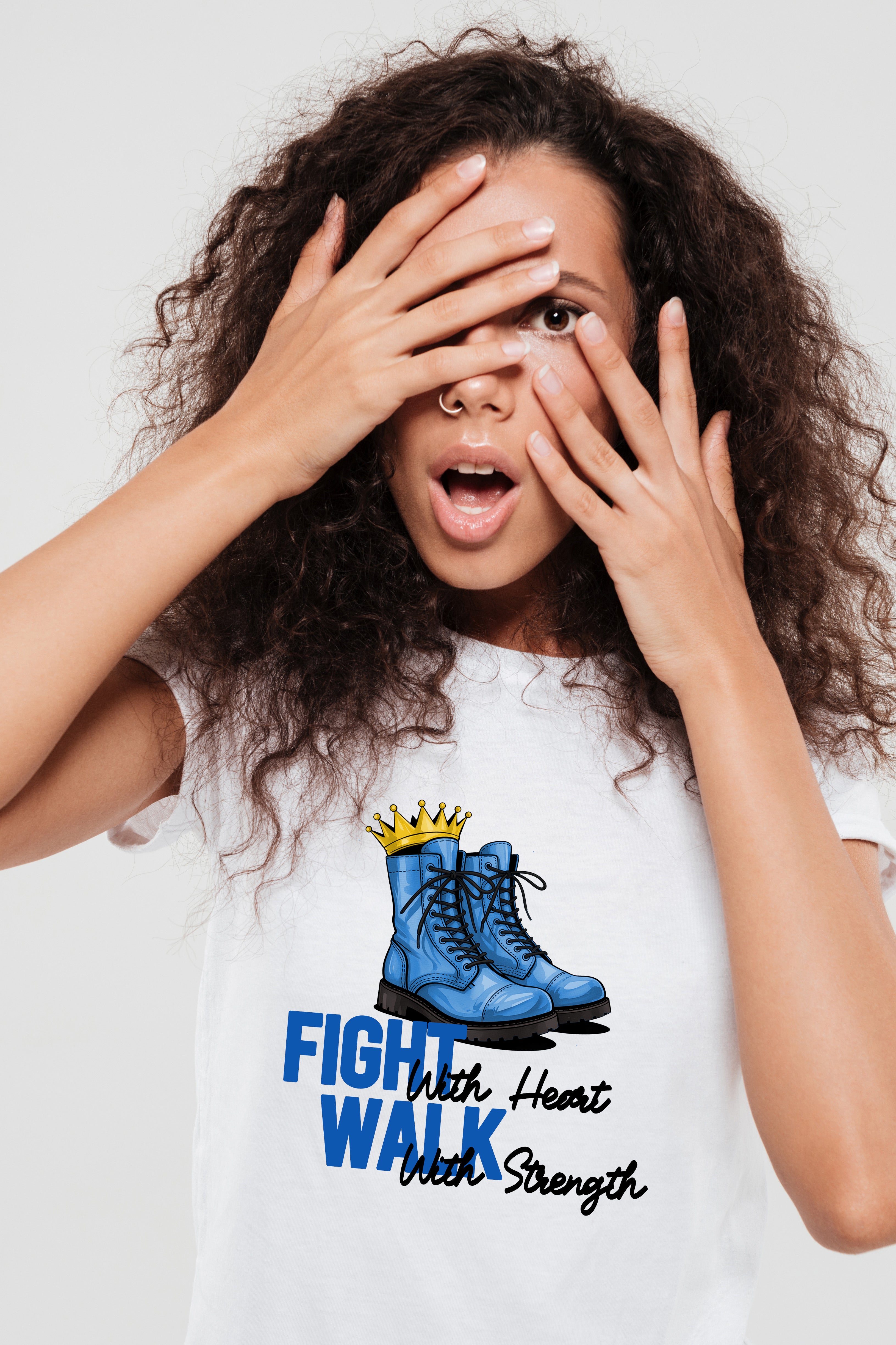 Fight with Heart, Walk with Strength - Unisex T-Shirt