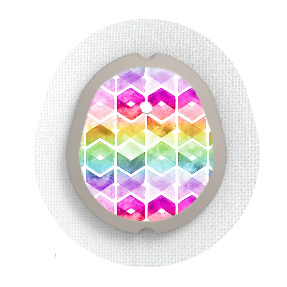 Watercolour Chevrons - Dexcom G7 / Dexcom one+ Sticker