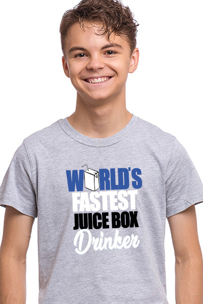 World's fastest Juice box drinker - Kids Unisex T-Shirt