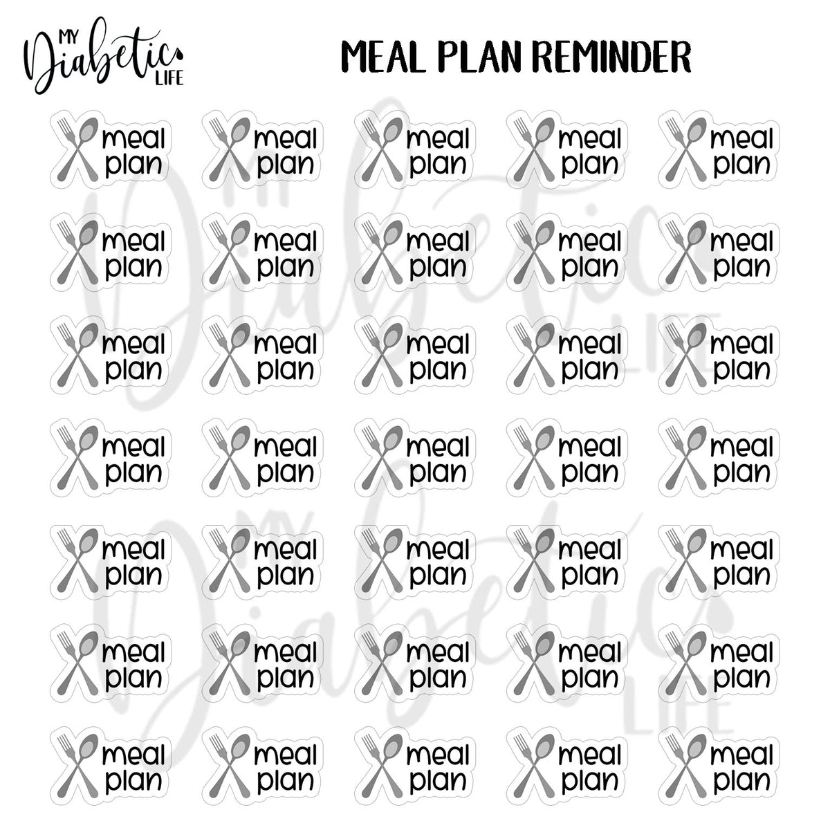 Meal Prep Reminder Planner Stickers – MyDiabeticLife