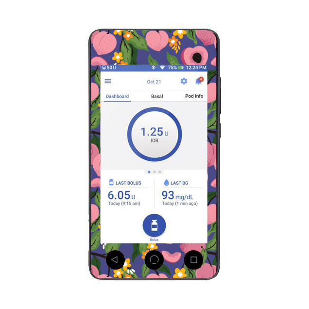 Just Peachy - Omnipod Dash Sticker