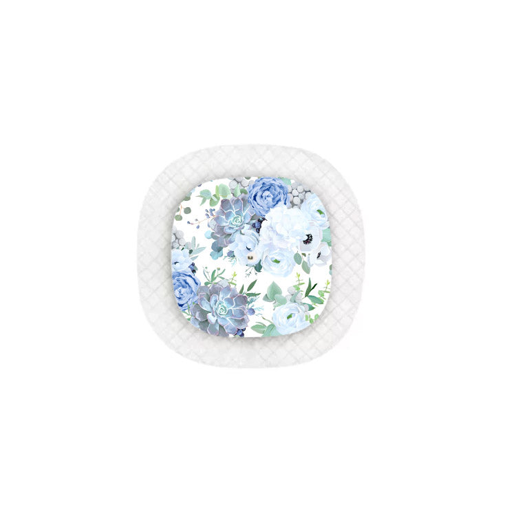 Blue Succulents - Medtronic Simplera Sensor Sticker