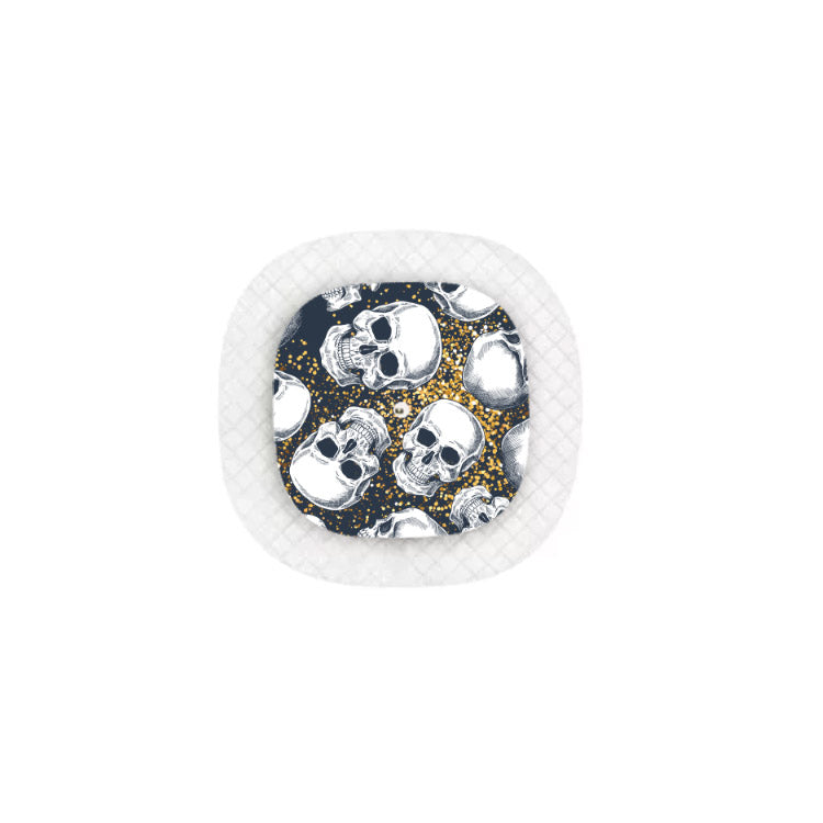 Glitter and Skulls - Medtronic Simplera Sensor Sticker