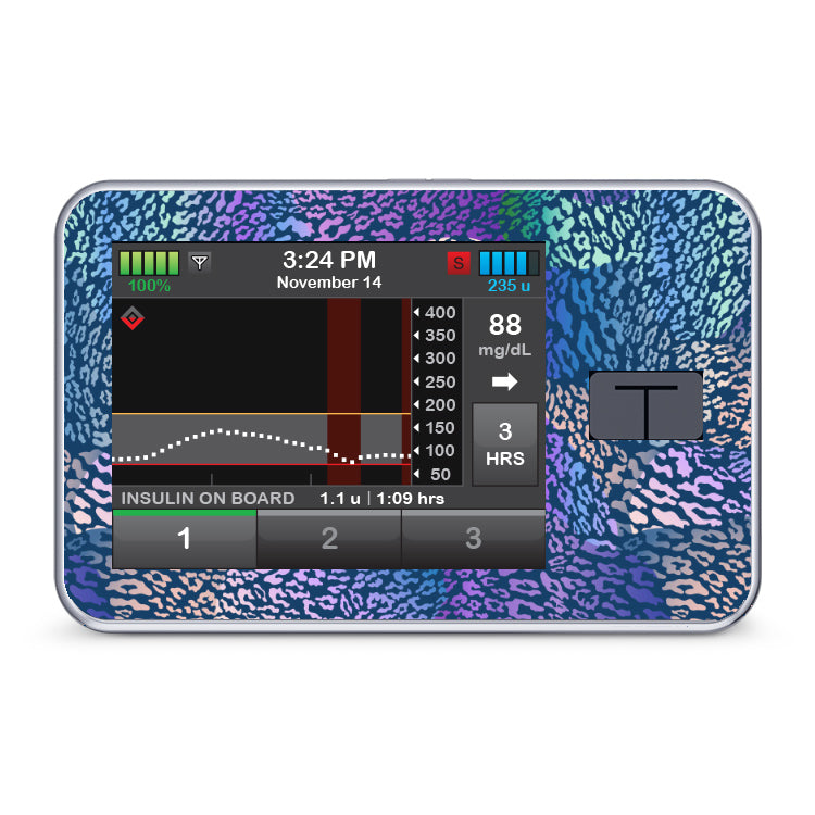 Navy Leopard - Tandem T:slim X2 Pump Sticker