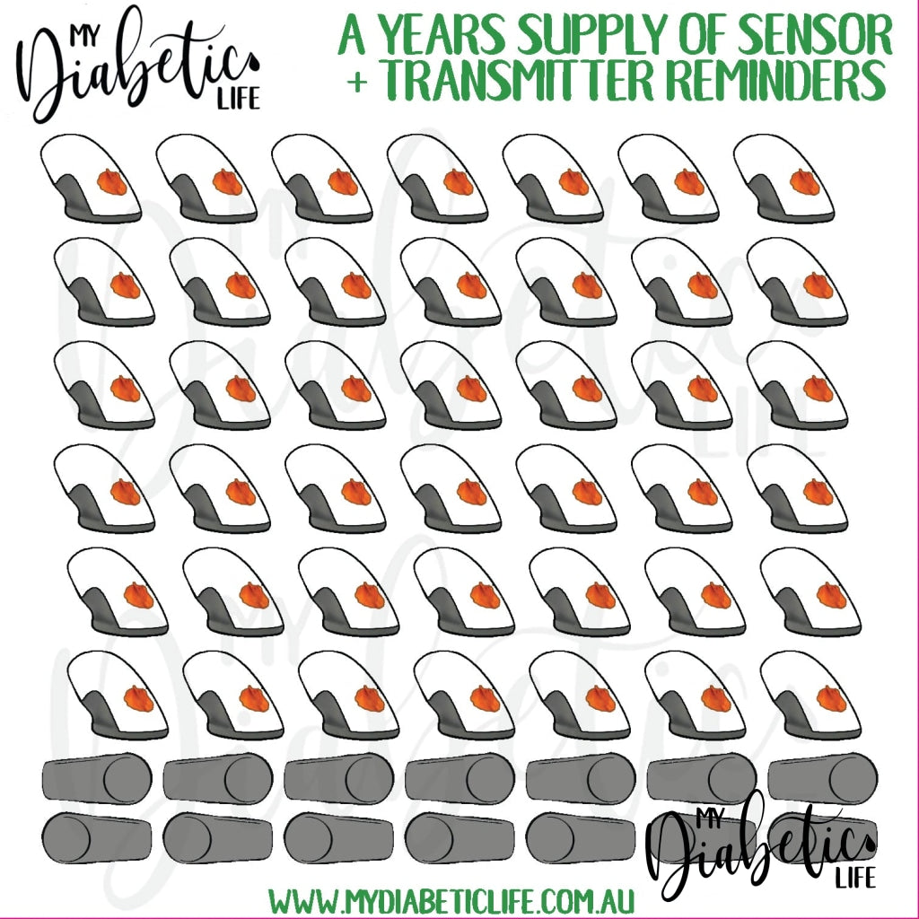 A Years Supply Of Dexcom Sensor + Transmitter - Reminder Planner Stickers