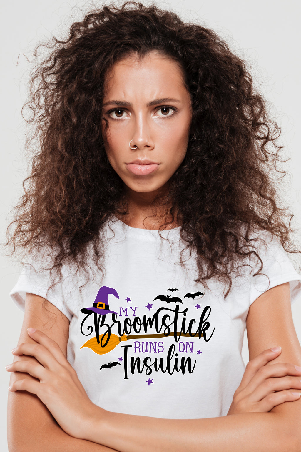 My Broomstick runs on insulin - Unisex T-Shirt