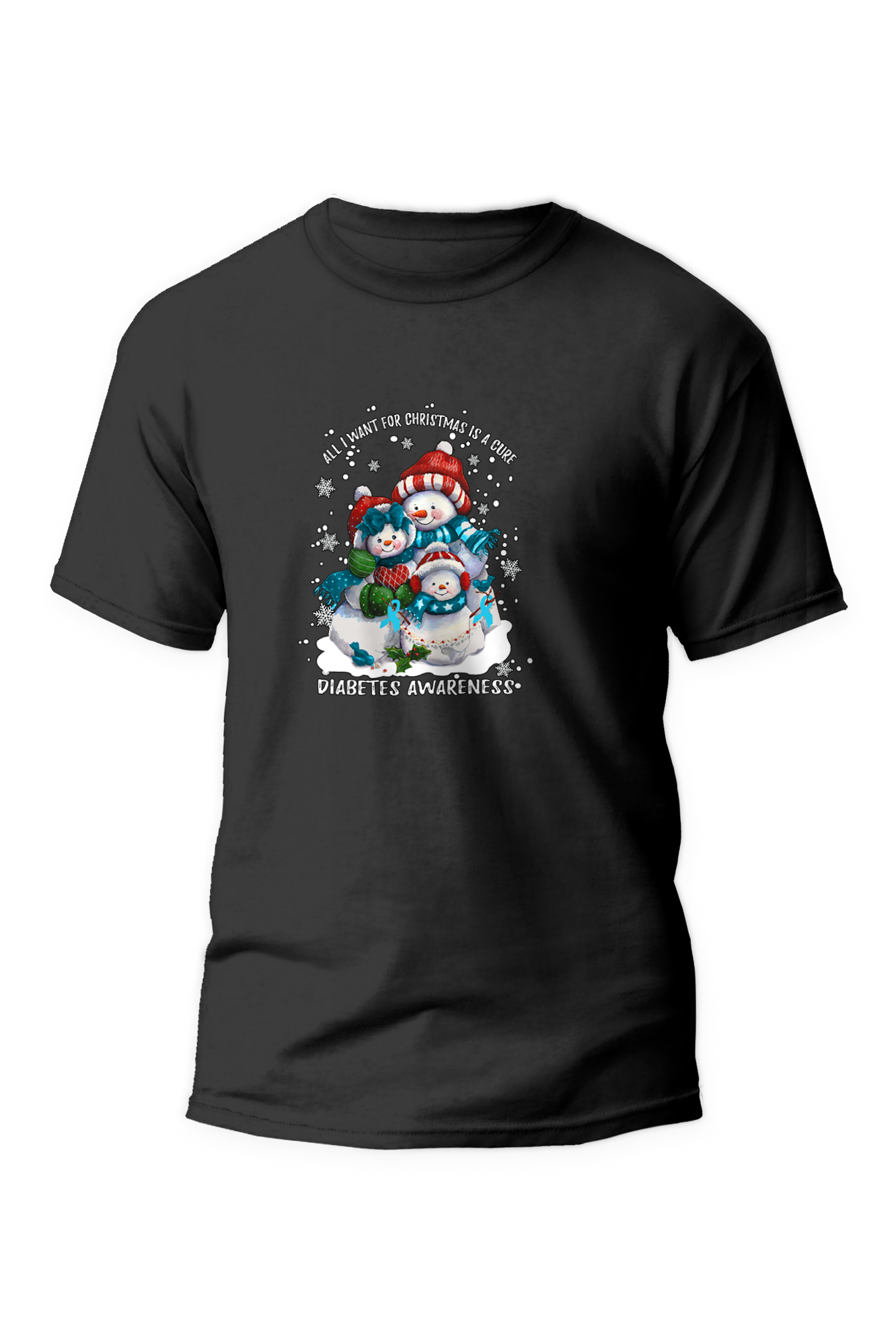 All I want for Christmas is a cure - Snow People - Unisex Christmas T-Shirt