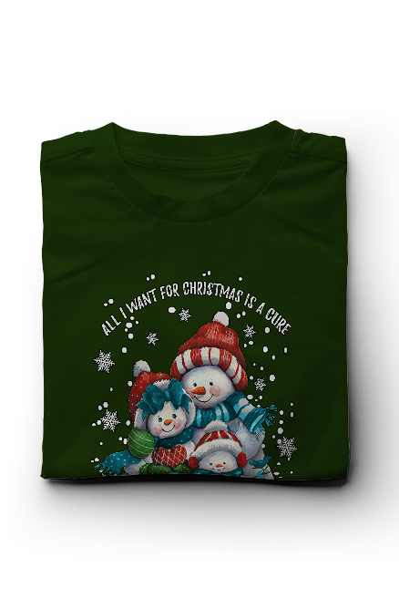 All I want for Christmas is a cure - Snow People - Unisex T-Shirt
