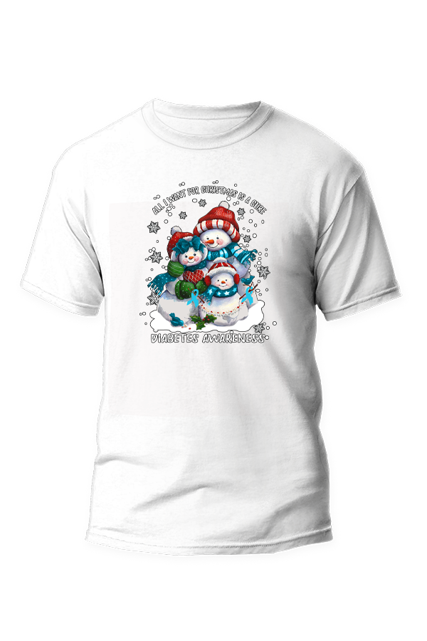 All I want for Christmas is a cure - Snow People - Unisex T-Shirt