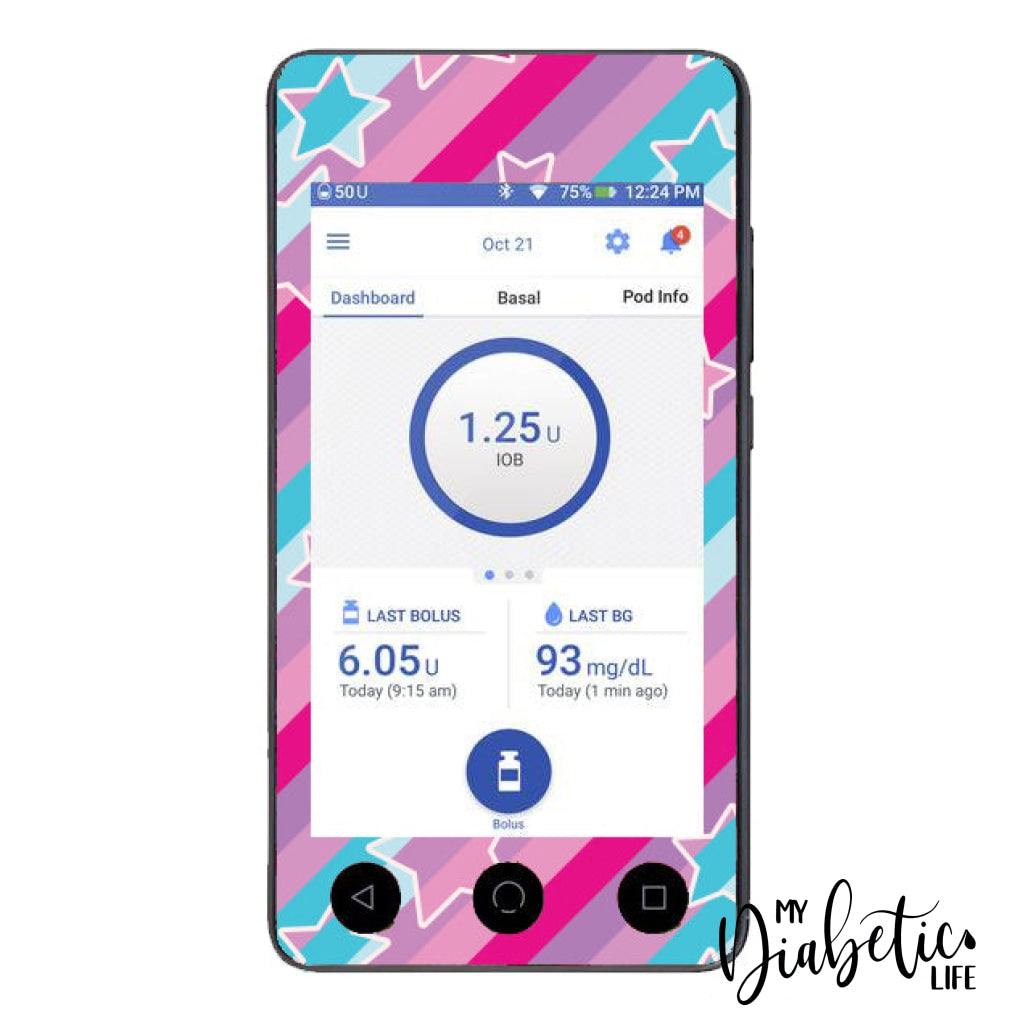 Omnipod DASH Stickers by My Diabetic Life MyDiabeticLife