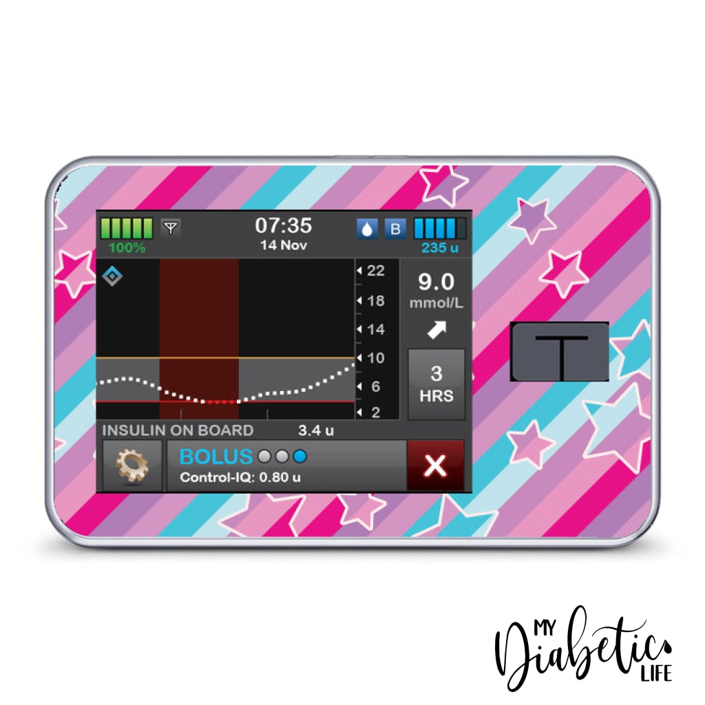 Tandem T:Slim X2 Pump Stickers by My Diabetic Life – MyDiabeticLife