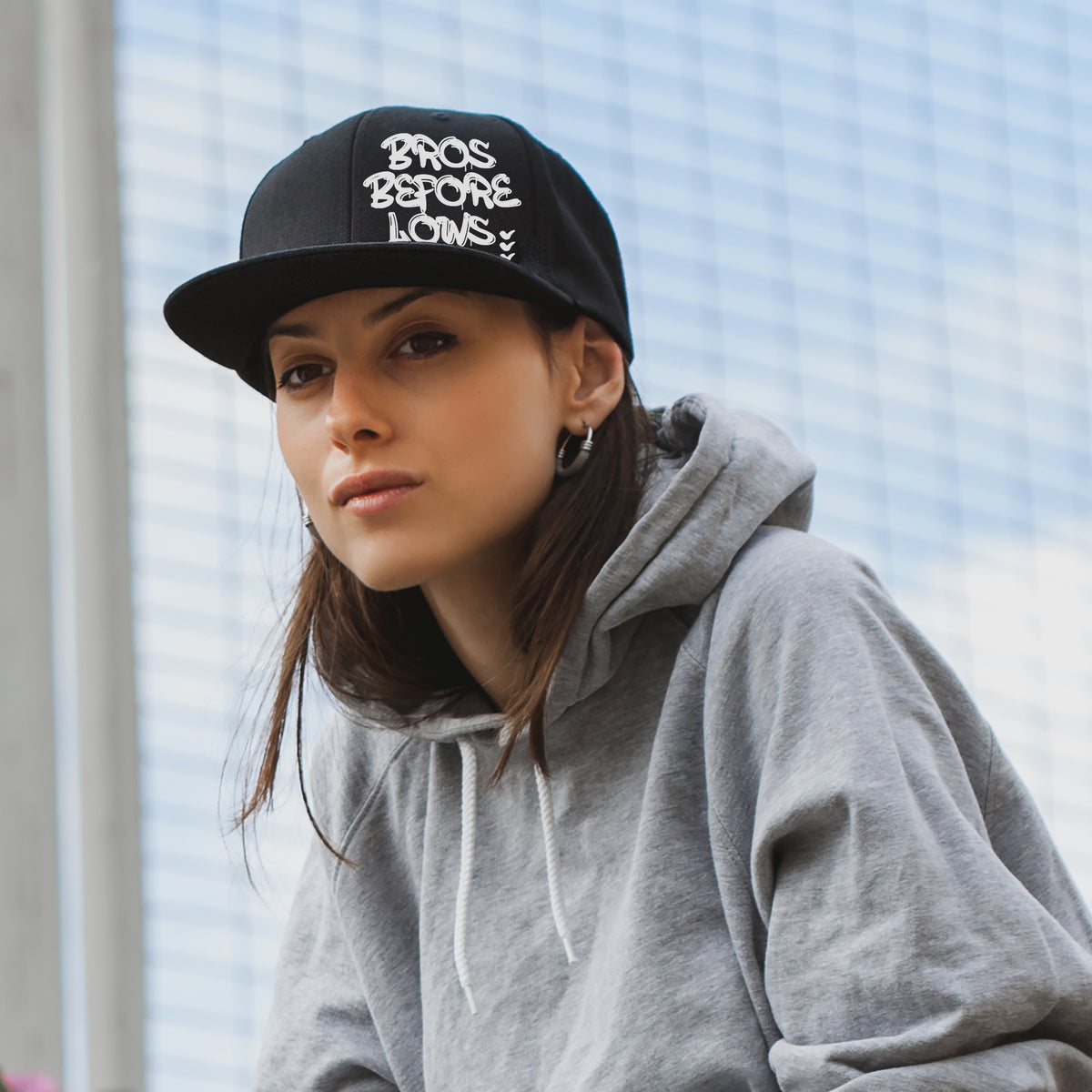 Bros before Lows - Black Baseball Hat