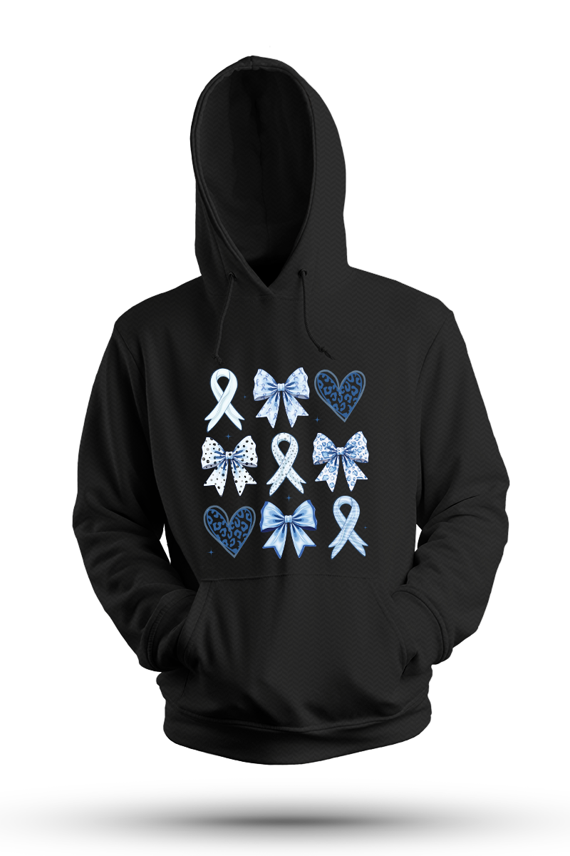 Diabetes Ribbon & Bows - Unisex Hoodie