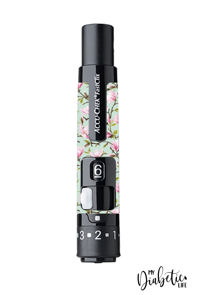 Blooms - Accuchek Fast-Clix Lancet Device Peel Skin And Decal Sticker