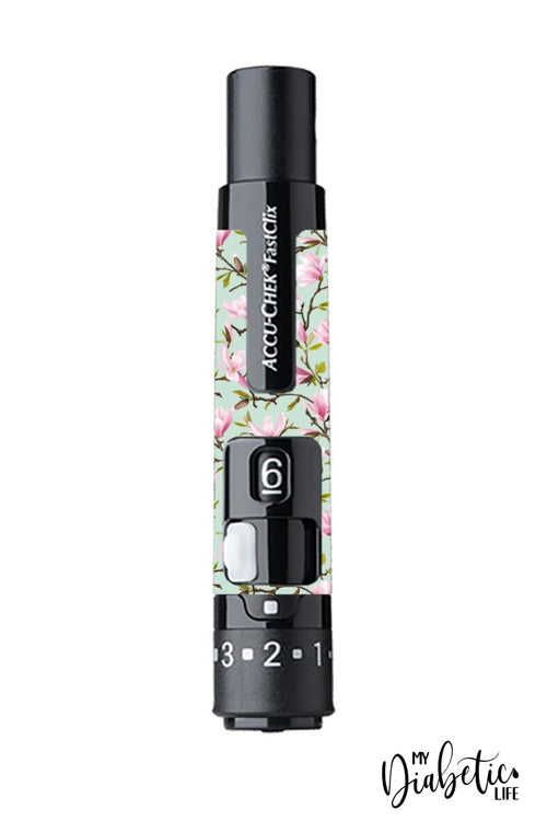 Blooms - Accuchek Fast-Clix Lancet Device Peel Skin And Decal Sticker