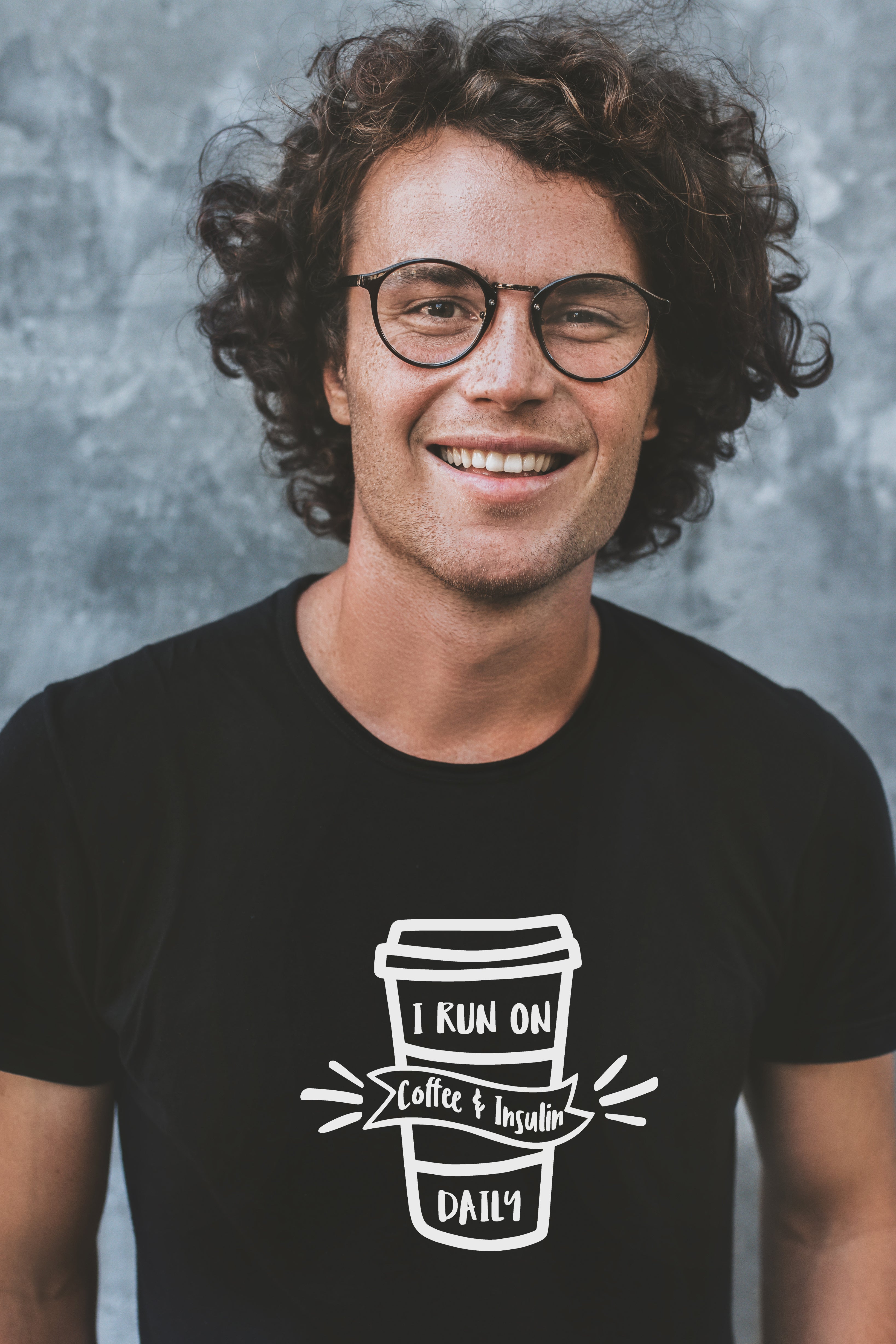 I run on Coffee & Insulin - Unisex T-Shirt