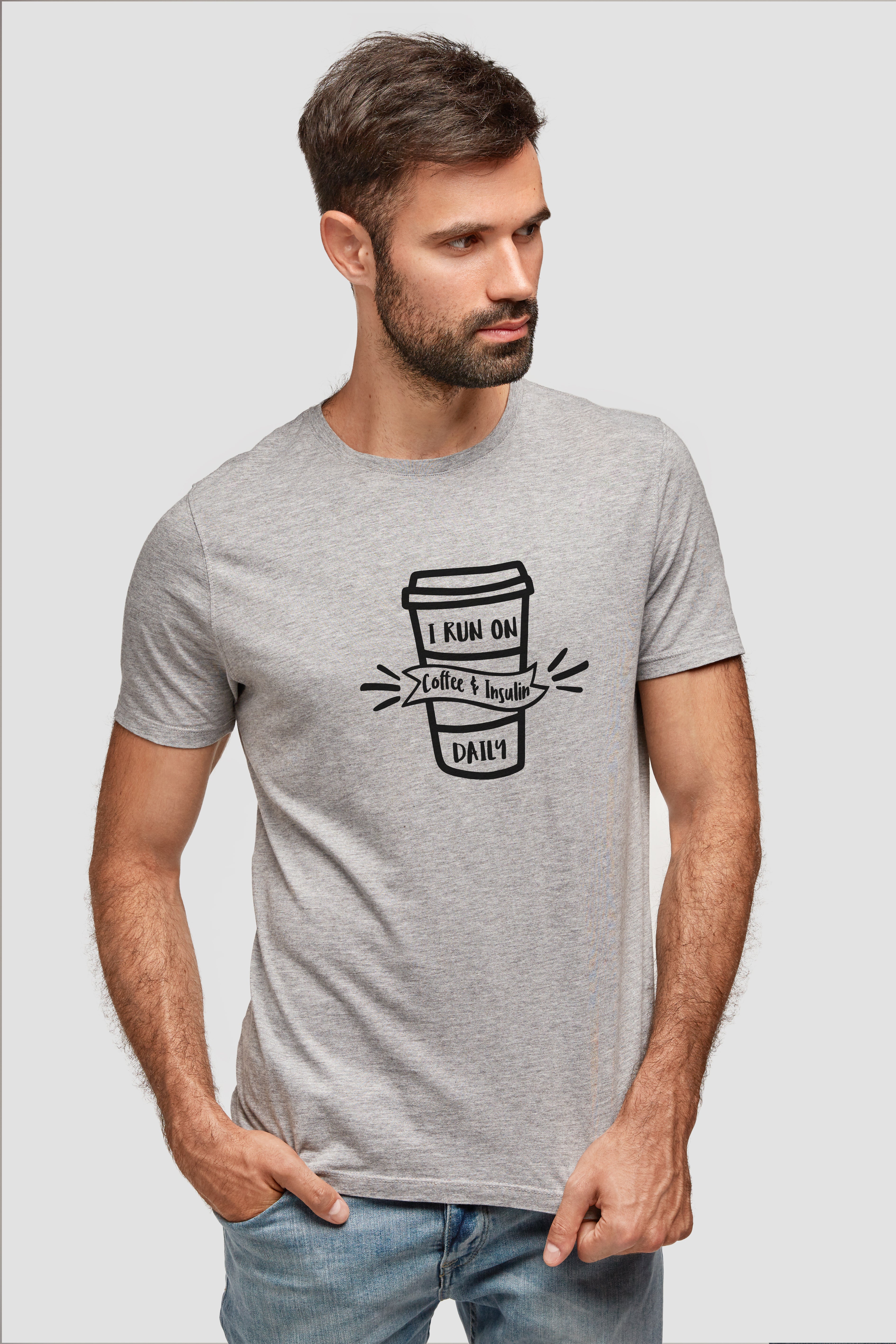 I run on Coffee & Insulin - Unisex T-Shirt