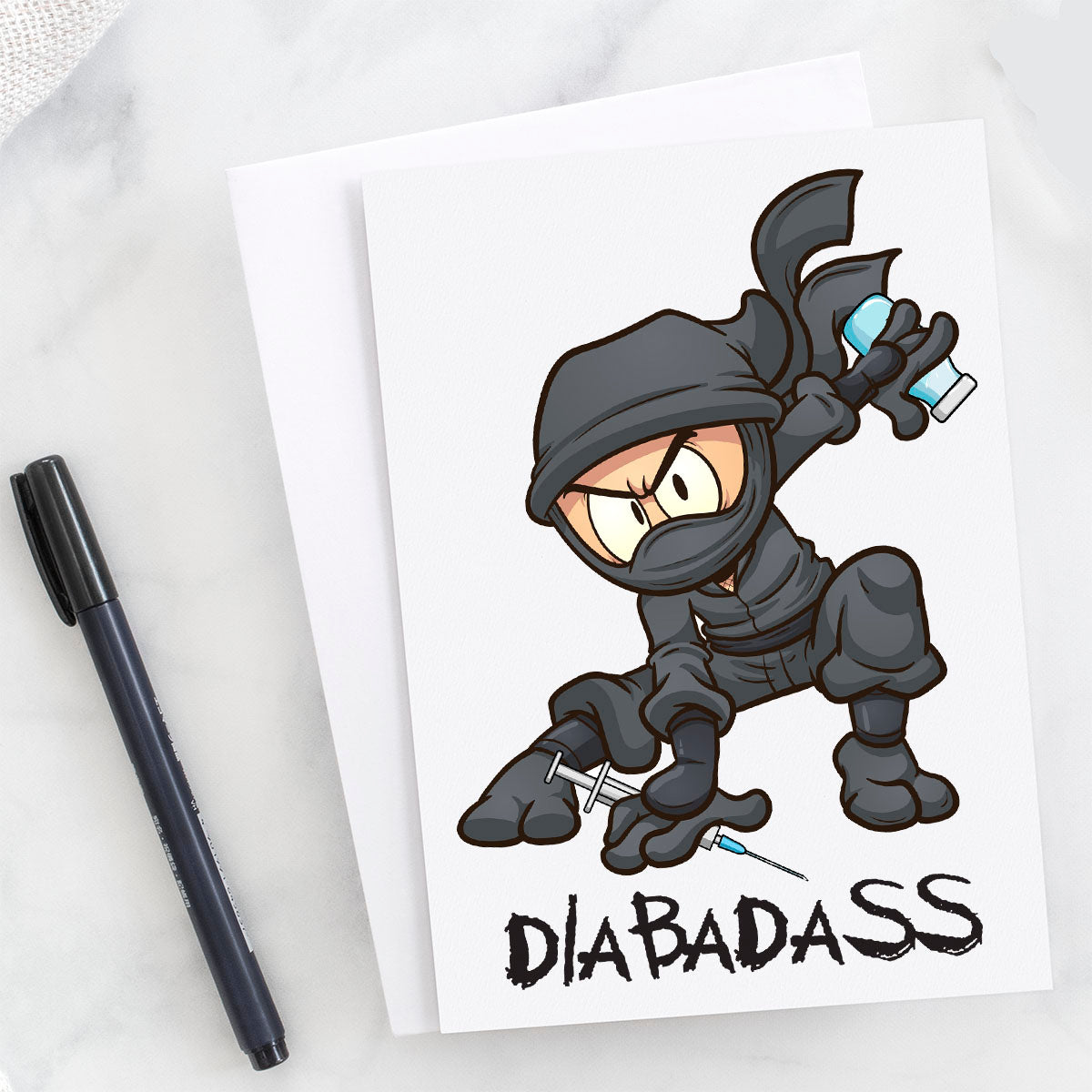 Diabadass - Diabetes Awareness Greeting Card