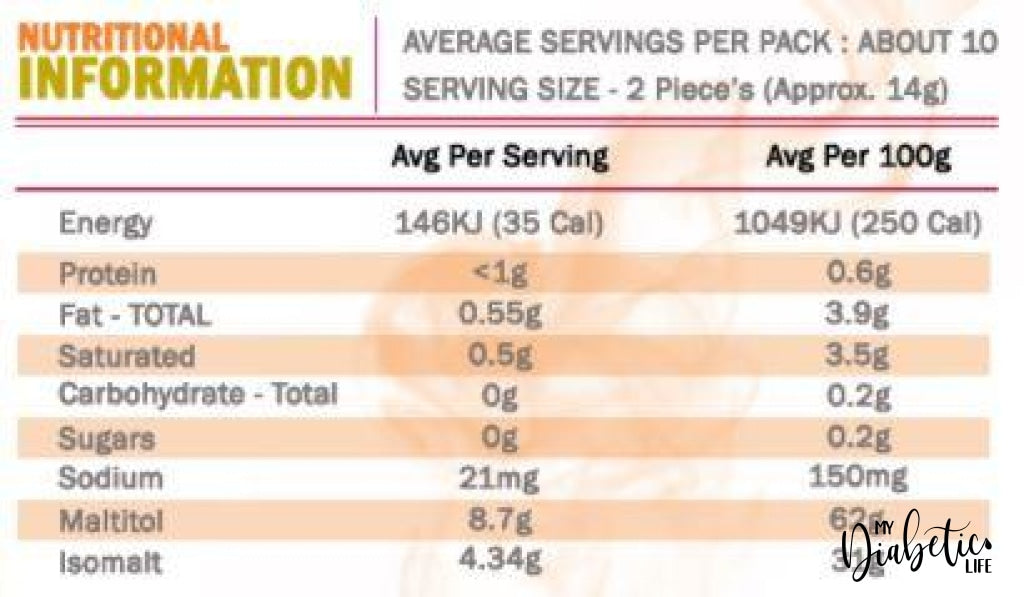 Double D - Sugar Free Fruit Chews 72G Packet Confectionery
