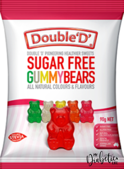 Double D - Sugar Free Gummy Bears 90G Packet Confectionery