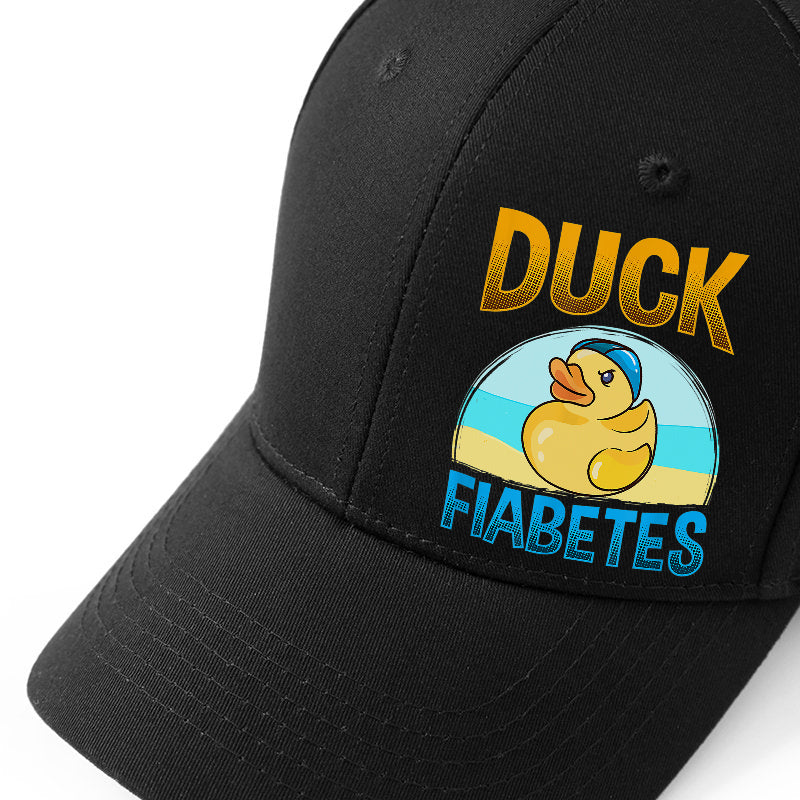 Duck Fiabetes - Black Baseball Hat