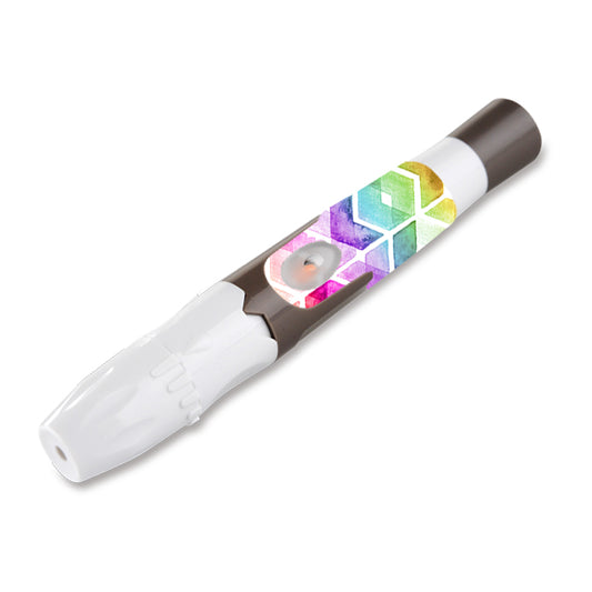 Watercolour Chevrons - Glucokey Lancing Device Sticker