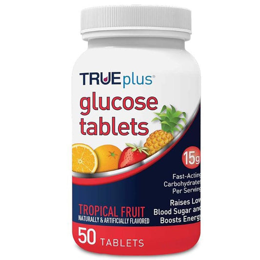 TRUEplus Glucose Tablets - Tropical Fruits (50 tabs)