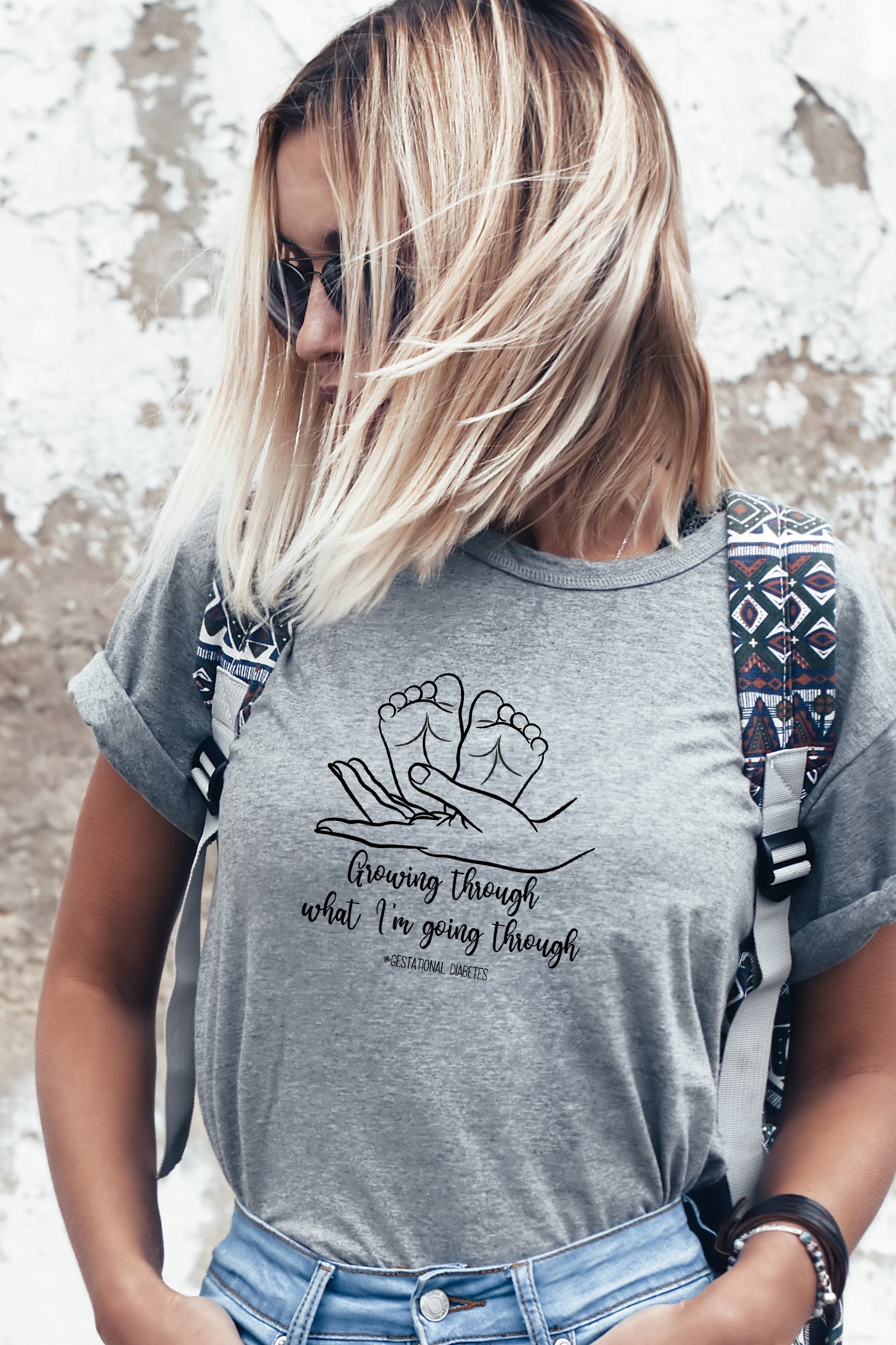 Gestational Diabetes - Grow through what you go through - Unisex T-Shirt