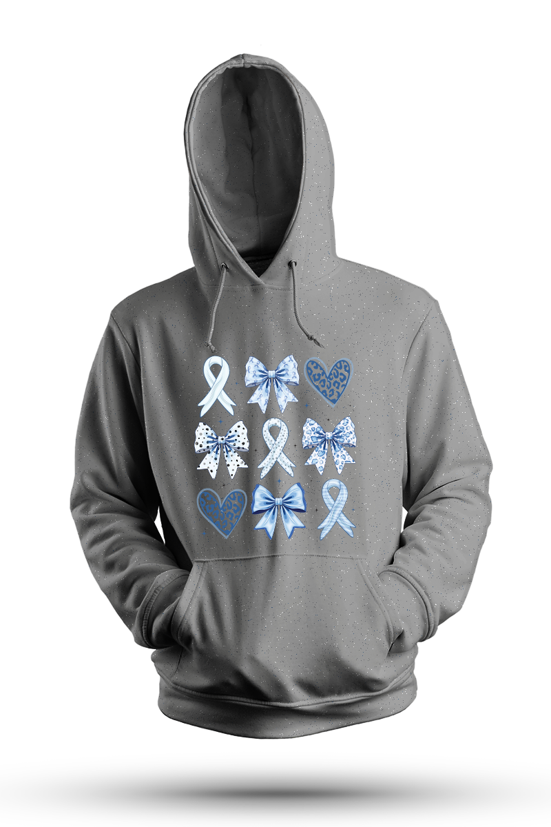 Diabetes Ribbon & Bows - Unisex Hoodie