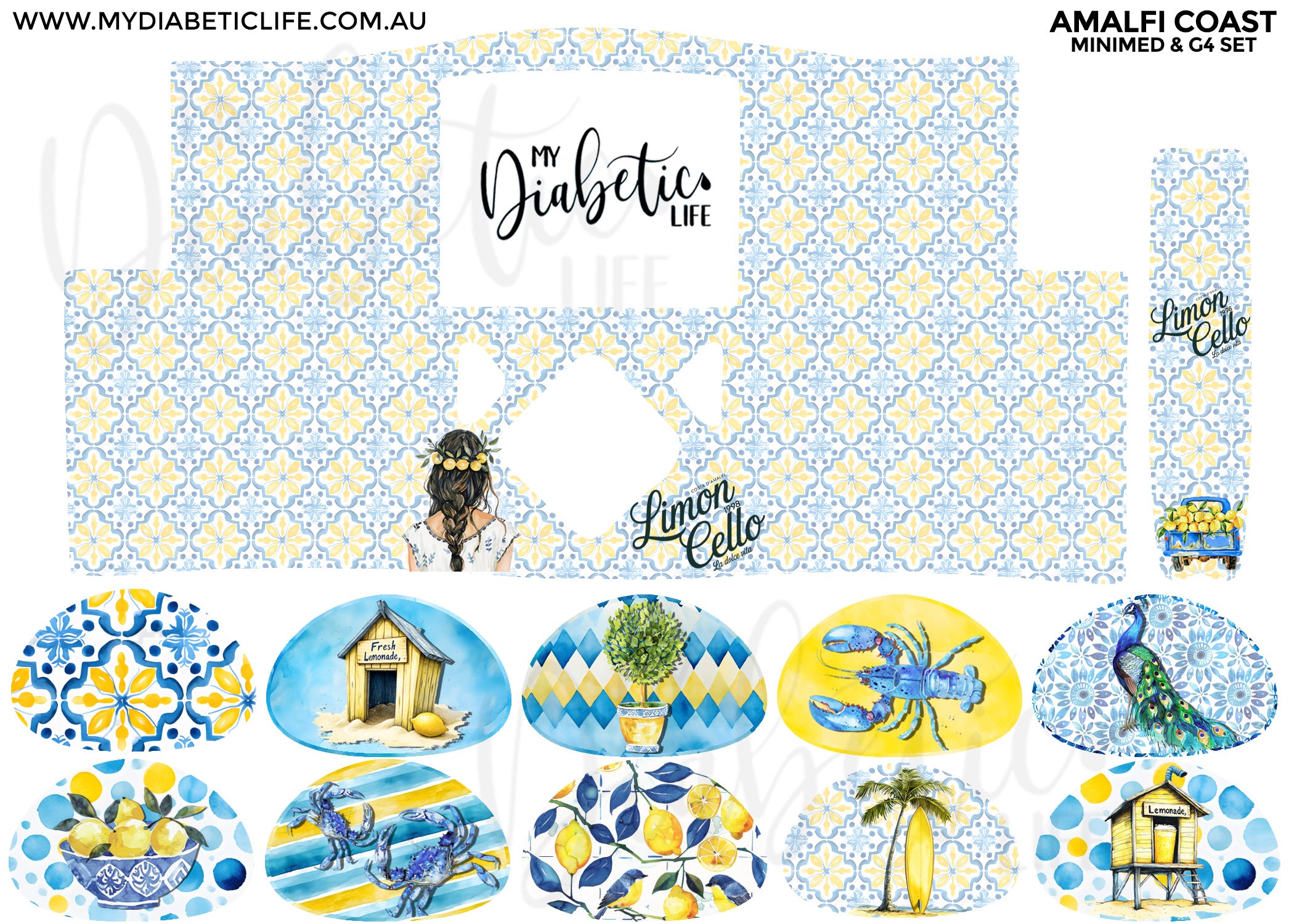 Amalfi Coast - Medtronic Minimed pump  + (10) Enlite/Guardian G4 set