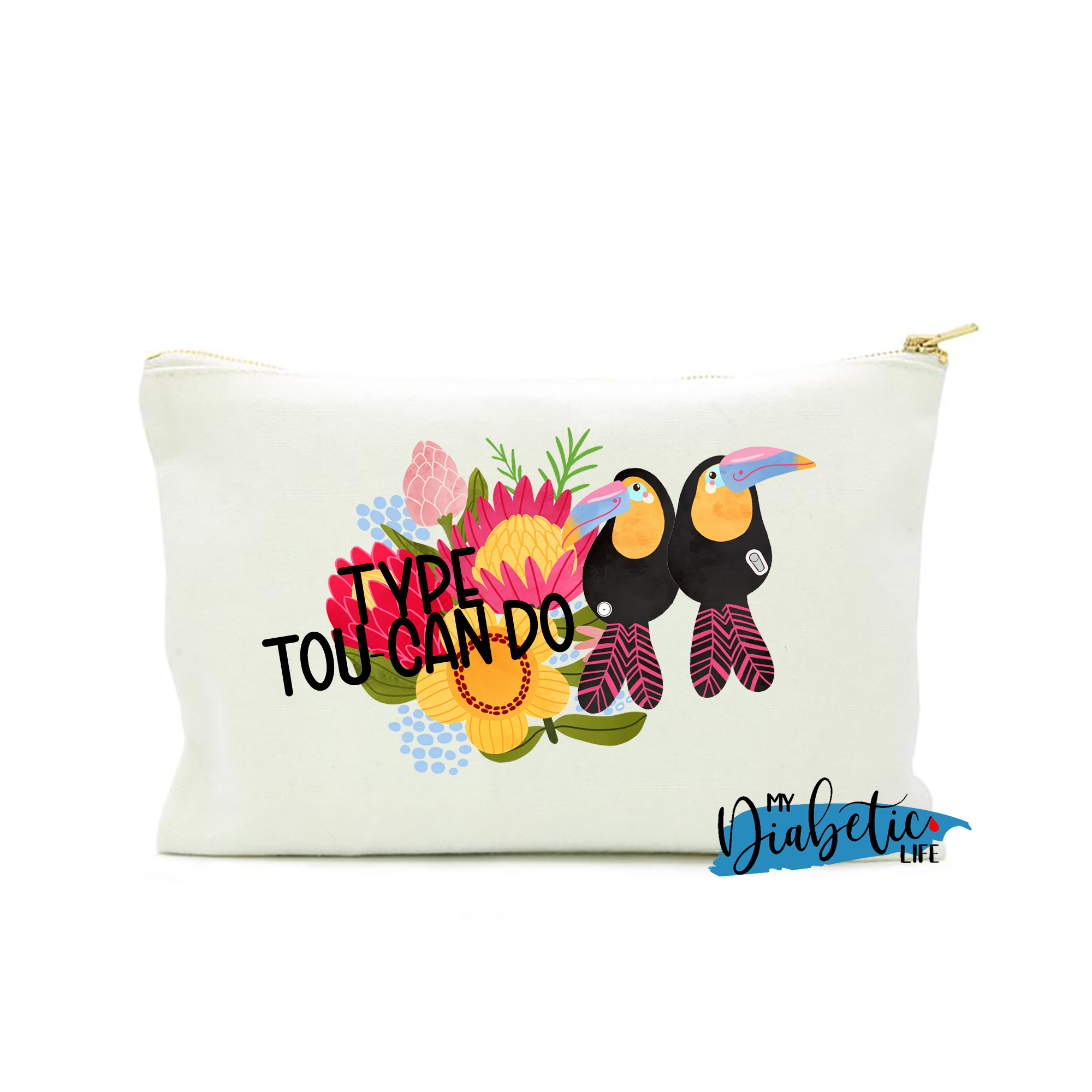 Type tou-can do - Native Blooms - Carry all storage bag