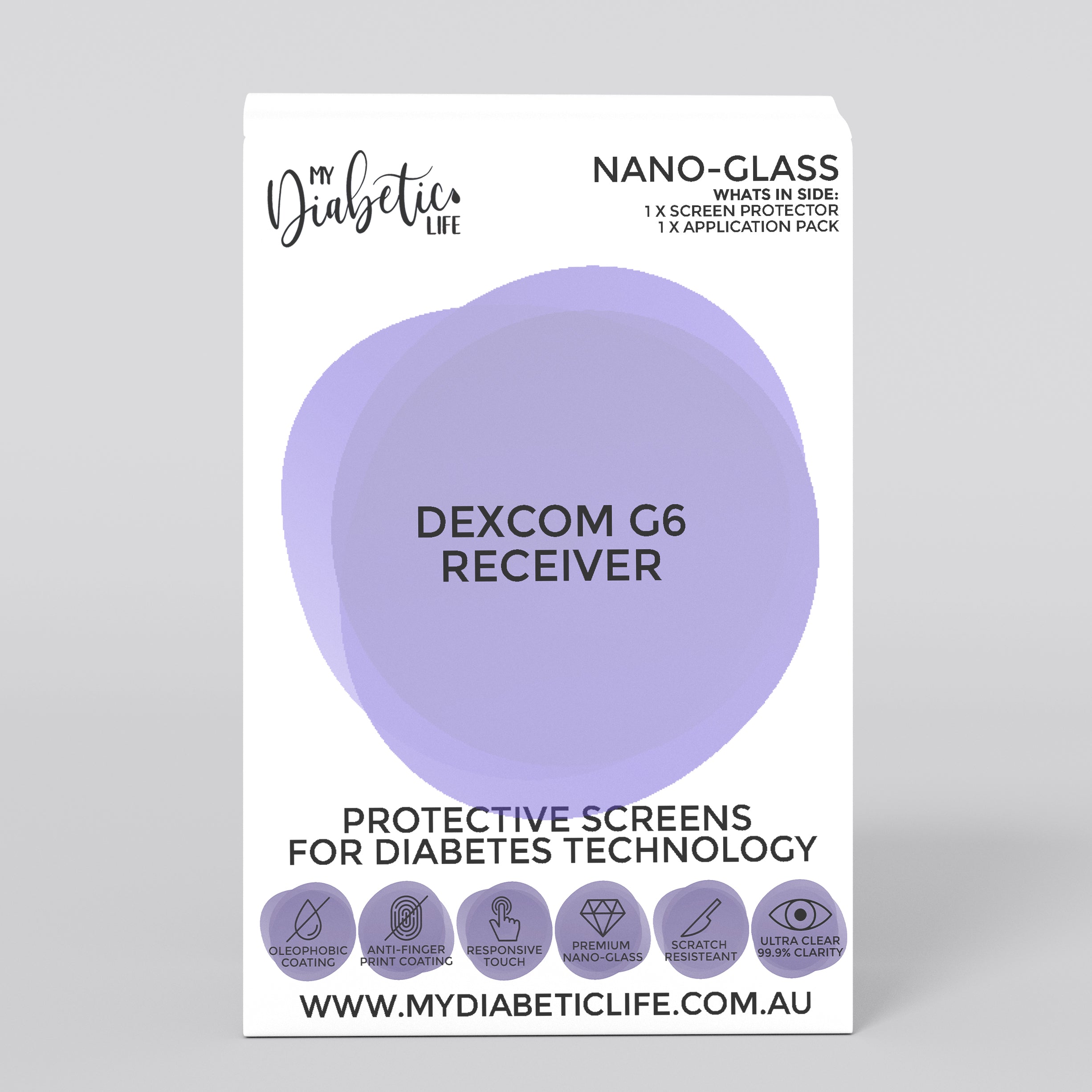 Nano Glass Screen Protector for Dexcom G6 Receiver