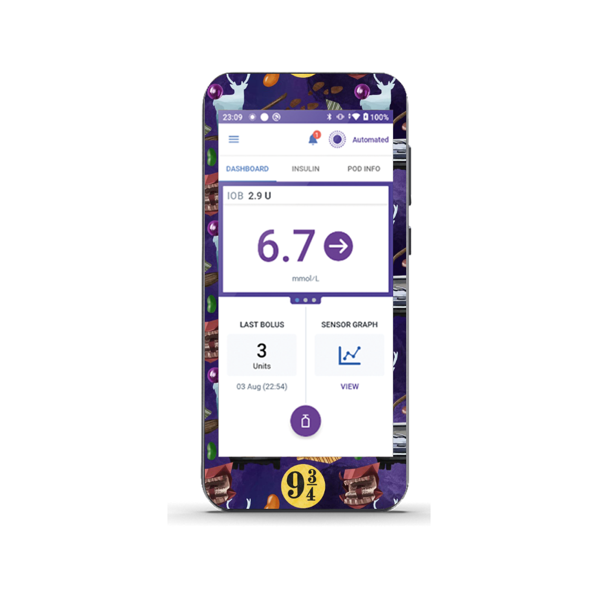 9 and 3 Quarters - Omnipod 5 Receiver Sticker